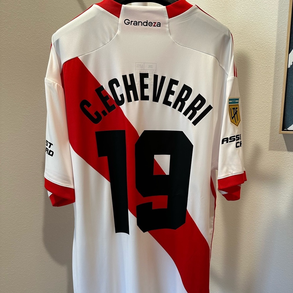 2023-24 River Plate Claudio Echeverri Soccer Jersey